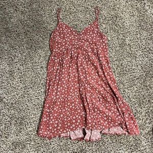 LA Hearts pink floral babydoll dress